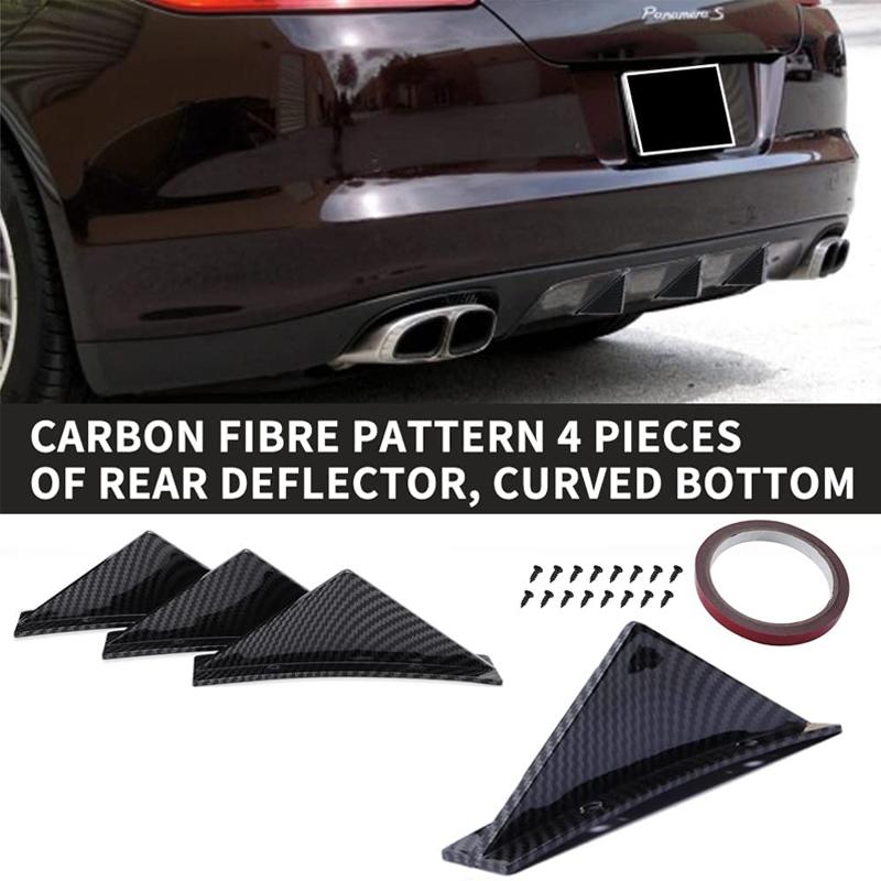 Car Rear Bumper Shark Fin Diffuser Splitter Lip For Dodge Journey Peugeot 3008 Lada Granta VW Polo Jeep Compass Subaru Iimpreza