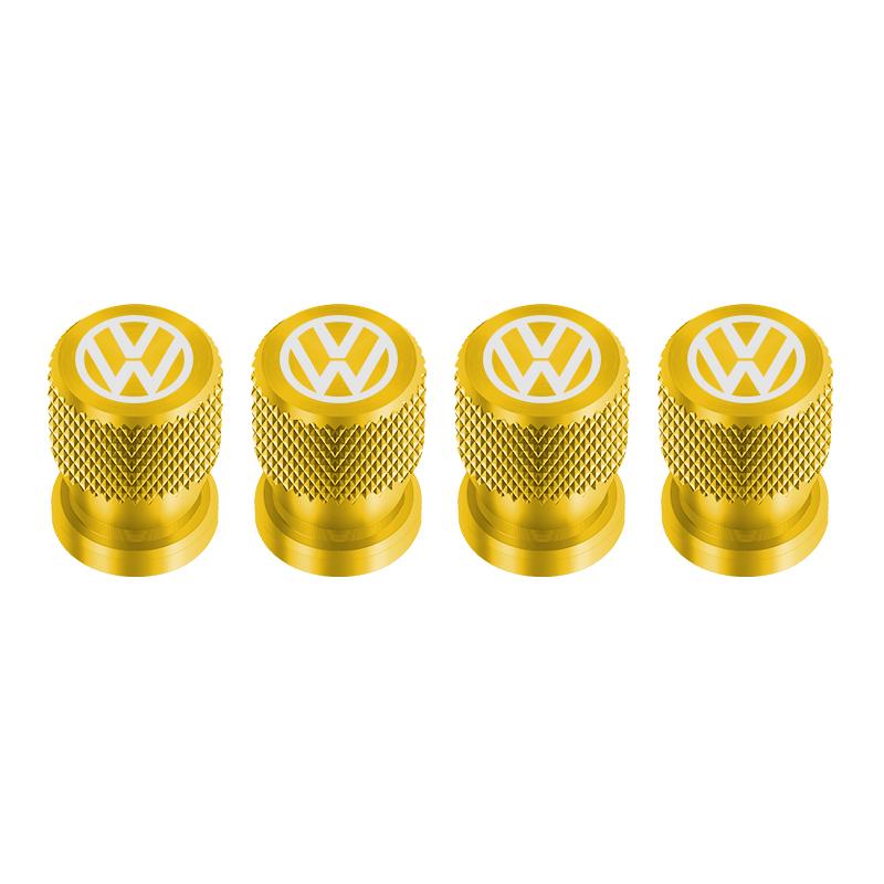 2026 Hot For VW VOLKSWAGEN 4Pcs/Set Car Tyre Valve Dust Caps Aluminum Tire Wheel Valve Stem Air Caps Covers For Volkswagen GOLF 