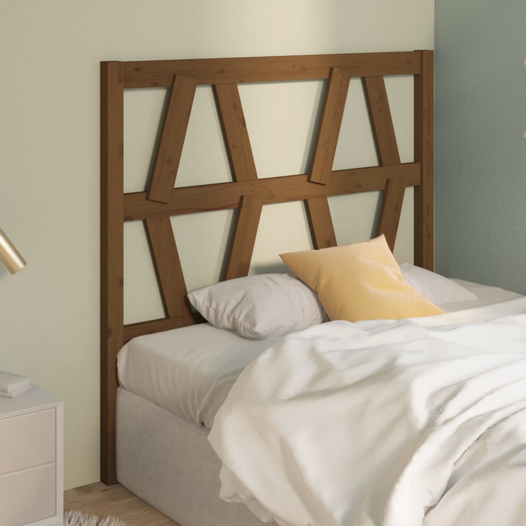 Headboard Honey Brown 81 X 4 X 100 Cm Solid Pine Wood