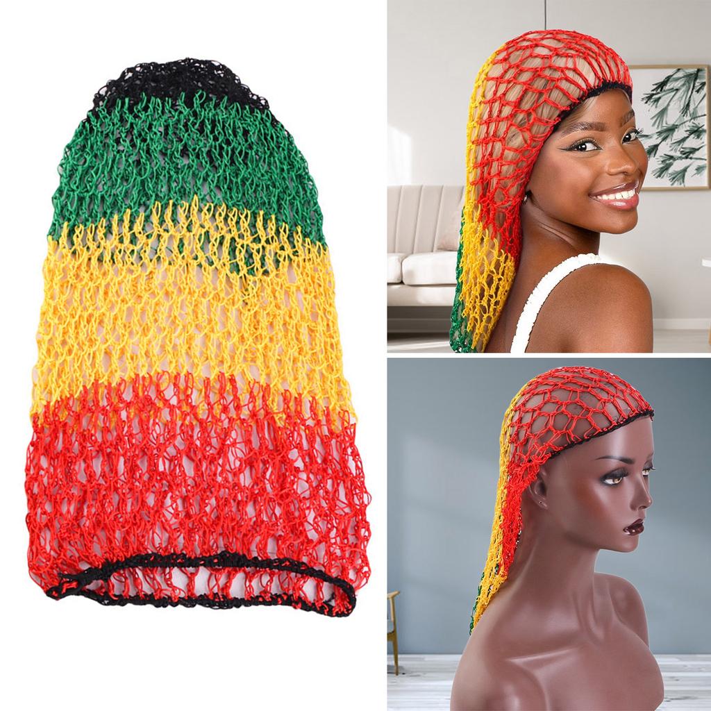 Multiple Color Stretchable Hair Net Snood Soft Fabric Crochet Head Cover Hair Protection Perfect for Any Outfit