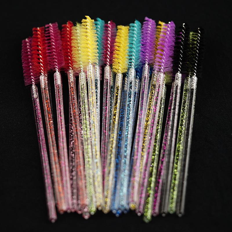 Wanjia Crystal Spiral Lash and Brow Brush - Fine, Disposable, Special Color for Wedding and Beauty Use