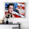 Uniform and American Flag As a Backdrop Diamond Painting Full Round Diamond Embroidery