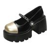 Fashion Women's Platform High Heels 2025 New French Mary Jane Shoes for Women Fashion Round Toe Chunky Heel Party Wedding Dress Shoes