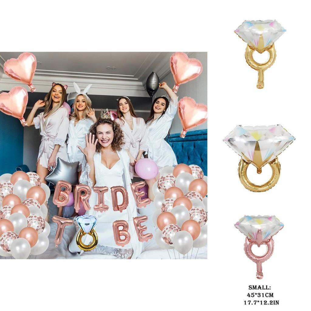 Machen Sie Ihr Event unvergesslich Diamantring Folienballons für Verlobung Hochzeitsdekorationen