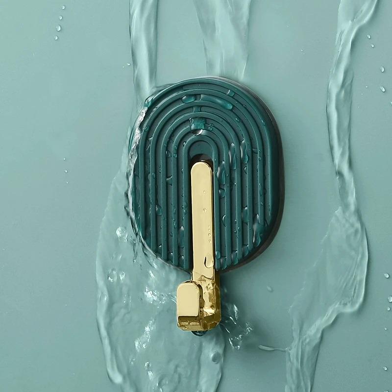 4PCS Wall Plastic Self-Adhesive Hook Multifunctional Bathroom Towel Rack Kitchen Strong Nano Glue Hook Door Rear Bag Hat Hanger