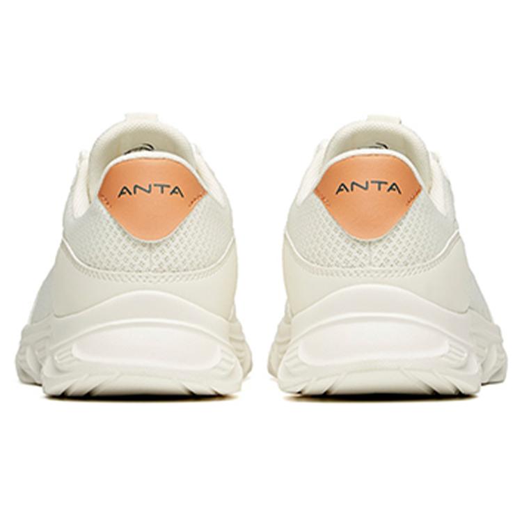 Anta Running Collection Comfortable Cushioning, Wear Resistant Low top Running Shoes Men's Ivory White 912115584-5