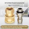 1/4" Quick Connect M14 Adapter For Pressure Washer - Universal Connect For Hose Car Wash Accessory