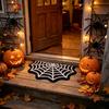 Durable Fade-resistant Rug Halloween Bathroom Rug, Spider Web Bath Mat, Gothic Pumpkin Lantern High-definition Printed Carpet Non-Slip Area for Front