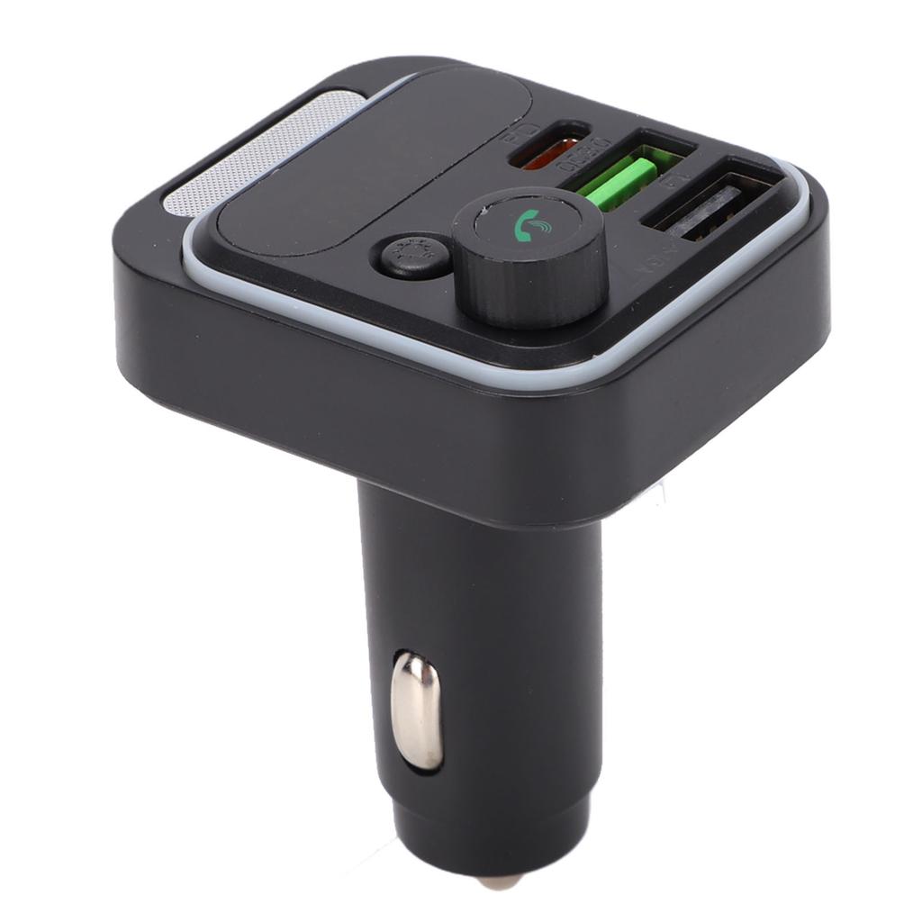 Bluetooth Car Adapter Dual Port Fast Charging Multifunctional FM Transmitter Wireless Radio Adapter 1PC