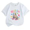 Kinder Jungen Mädchen 100% Baumwolle Rundhals Kurzarm T-Shirt,