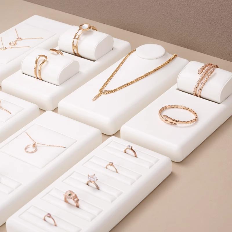 Luxury Jewelry Display Stand for Rings Necklaces Bracelets Counter Showcase Organizer