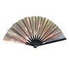PVC Tai Chi Fan Ten Inch Glitter Hand Fan  for Line Dancing, Parties, and Events