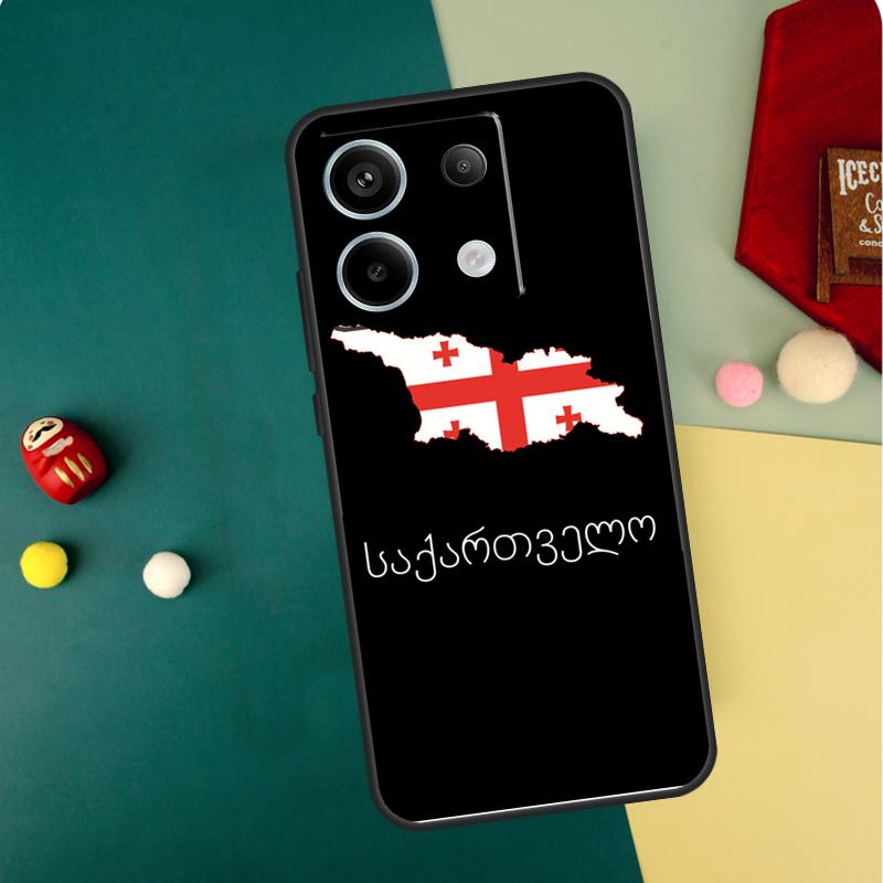 Georgien Fahne Hülle Für Xiaomi Redmi Note 14 13 12 11 15 Pro Plus Redmi 15 13 10 10C 12C 13C 14C 15C Funda