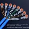 CTRICALVER UY2 Telephone Line Orange Clear Telephone Line Connection Cable Tie 2 Connector, Connector, Gel-Filled Button, Connector, Ports/2-Core