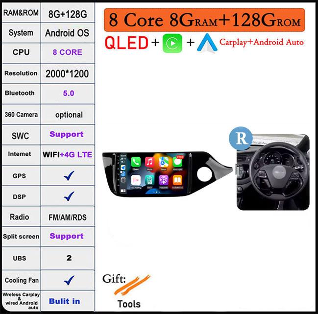 9 Inch Android Auto Carplay For Kia CEED 2 JD 2012 - 2018 Car Radio Stereo Multimidia Player GPS NaviBluetooth DSP
