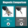 Magnetic Screw Rings Kit 5 Pieces with 3 Ph2 Hex Bits for Improved Screw Handling In Confined or Overhead Applications