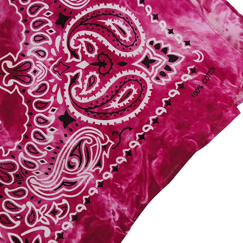 kakatrend bandana paisley 100% cotton tie-dye rose red bandana adult stylish handkerchief cotton bandana unisex do-rag large men red 55cm x 55cm