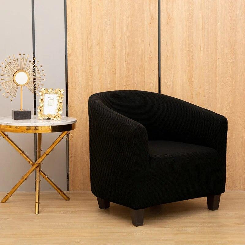 Club Chair Cover Tub Sofa Cover Polar Fleece Single Sofa Couch Cover Stretch Sofa Slipcovers For Living Room Study Bar Counter
