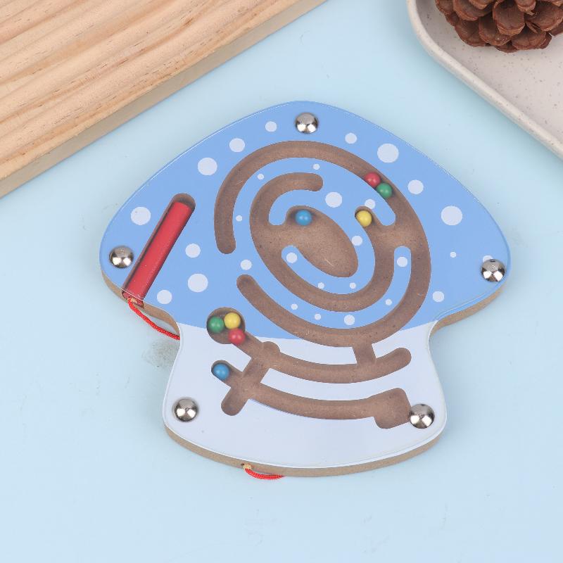 Magnetic Pen Maze Toy With Magnetic Beads, Wooden, Educational Early Childhood Toy, Kindergarten Gift Toy