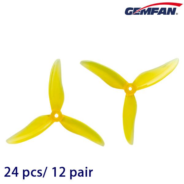 24 pcs/12 pairs Gemfan Hurricane 51499 5inch tri-blade Propeller Props CW CCW Propeller compatible T-motor motor FPV RC drone