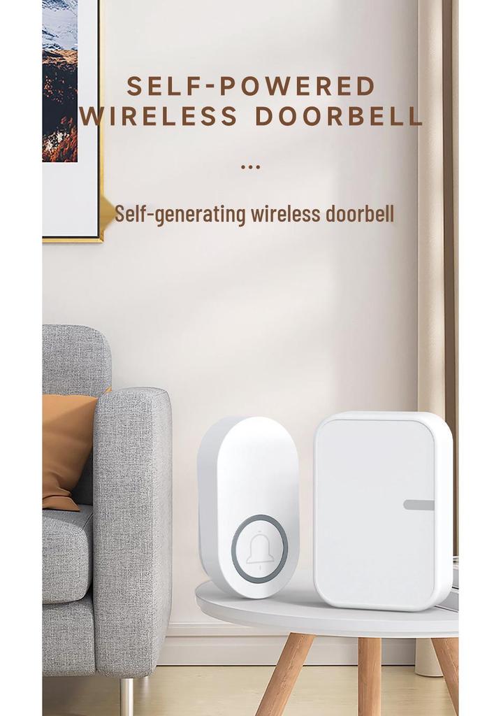 433 Wireless Waterproof Kinetic Doorbell – Battery-Free Smart Home Security Doorbell