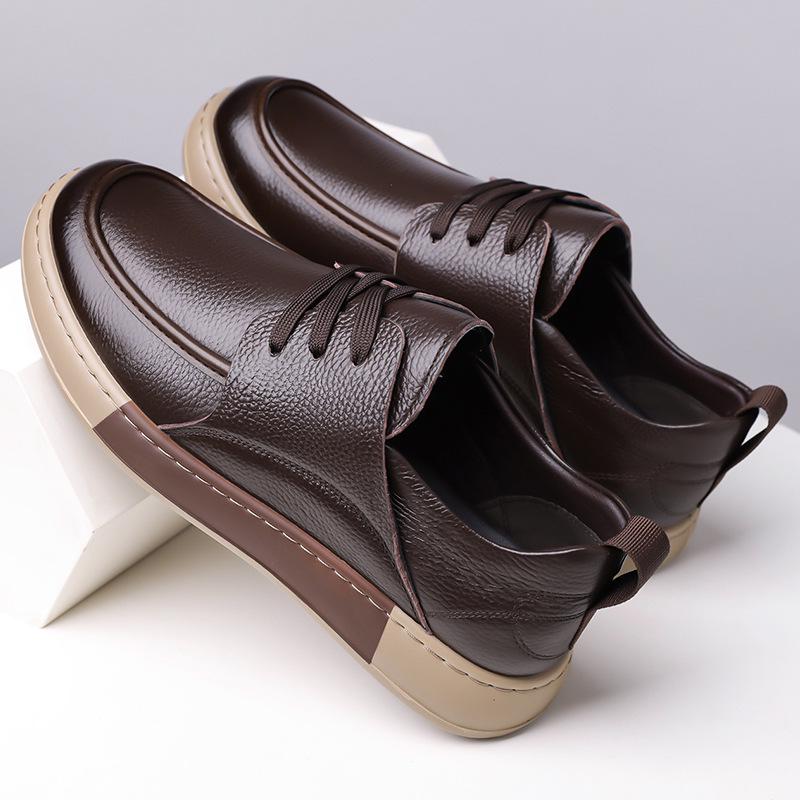 Męskie Retro Skórzane Lekkie Antypoślizgowe Casualowe Buty Biznesowe