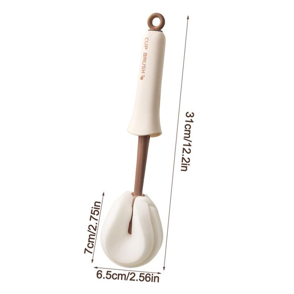 Portable Household Cup Brush 2-in-1 Bottle Cleaning Brush Sponge Gifts Water Cup Cleaning Brush