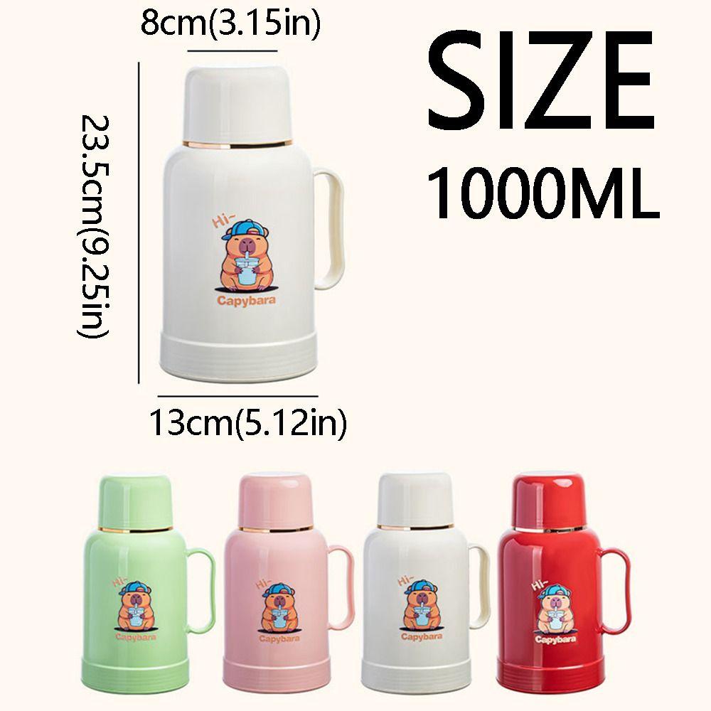 Cartoon Anime Cartoon Isolierter Wasserkocher 1000ML Doppelwandiger Heißwasserspender Verdickt Große Kapazität