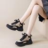 Thick-soled velvet high-top dad autumn and winter new leather warm feet small casual shoes