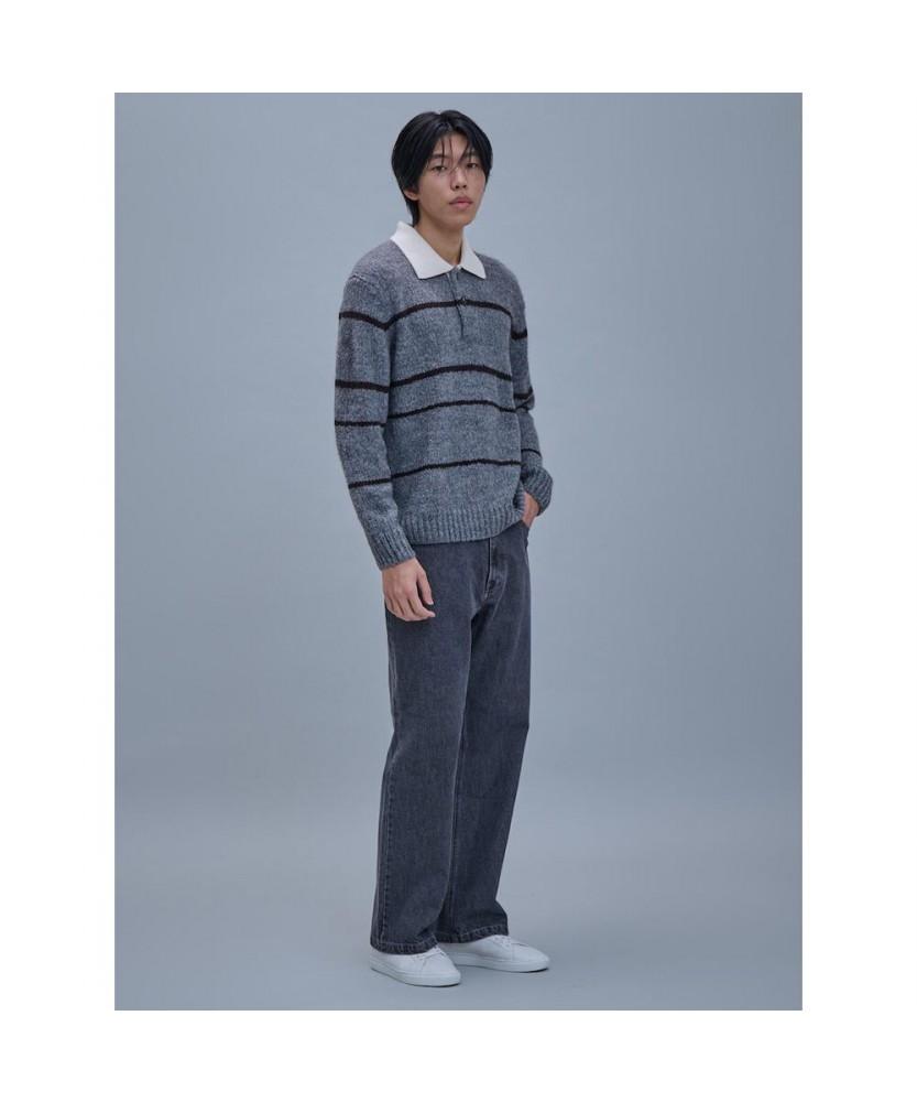 SHIFT.G Fuzzy Pattern Sweater Gray