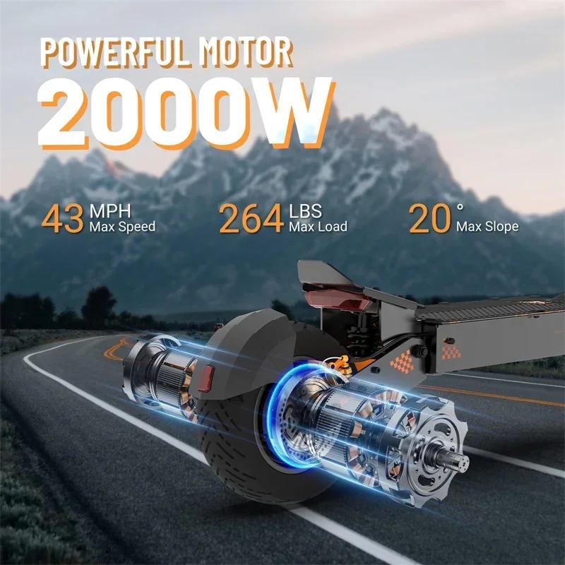 Verze 2026 Elektrická koloběžka KuKirin G4, Motor 2000W, Baterie 60V 20Ah, 11palcové kolo, Max. rychlost 70 km/h, Dojezd 75 km, Kotoučové brzdy