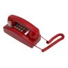 Old Style Retro Wall Phone Waterproof Landline Corded Telephone with Handset Volume Control for Home Hotel Office Red