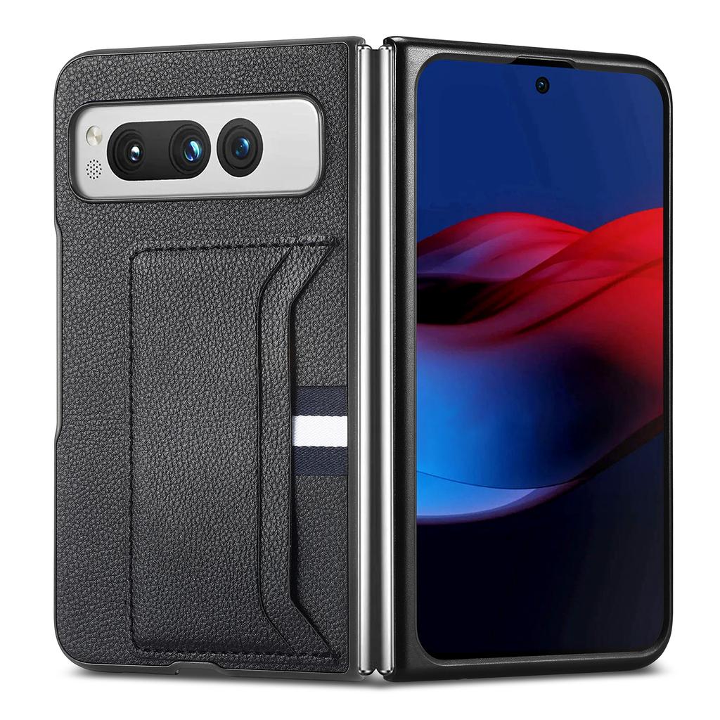 Anti-Staub-Mode-Cover-Ledertasche für Google Pixel Fold Pixelfold stoßfeste Kartenhalter-Schutzhüllen