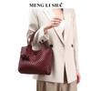 Niche gewebte, weiche Leder-Tragetasche für Mutter und Kind, modische, lässige Umhängetasche für Damen, ideal für Pendler.