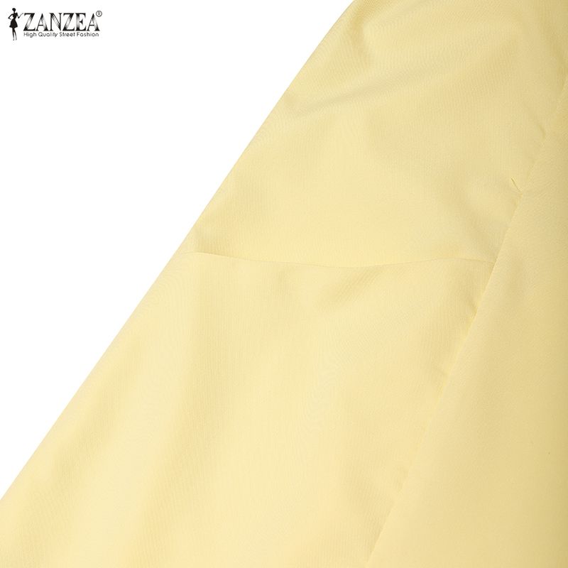 ZANZEA Women Casual Round Neck Solid Color Summer Sleeveless Dress