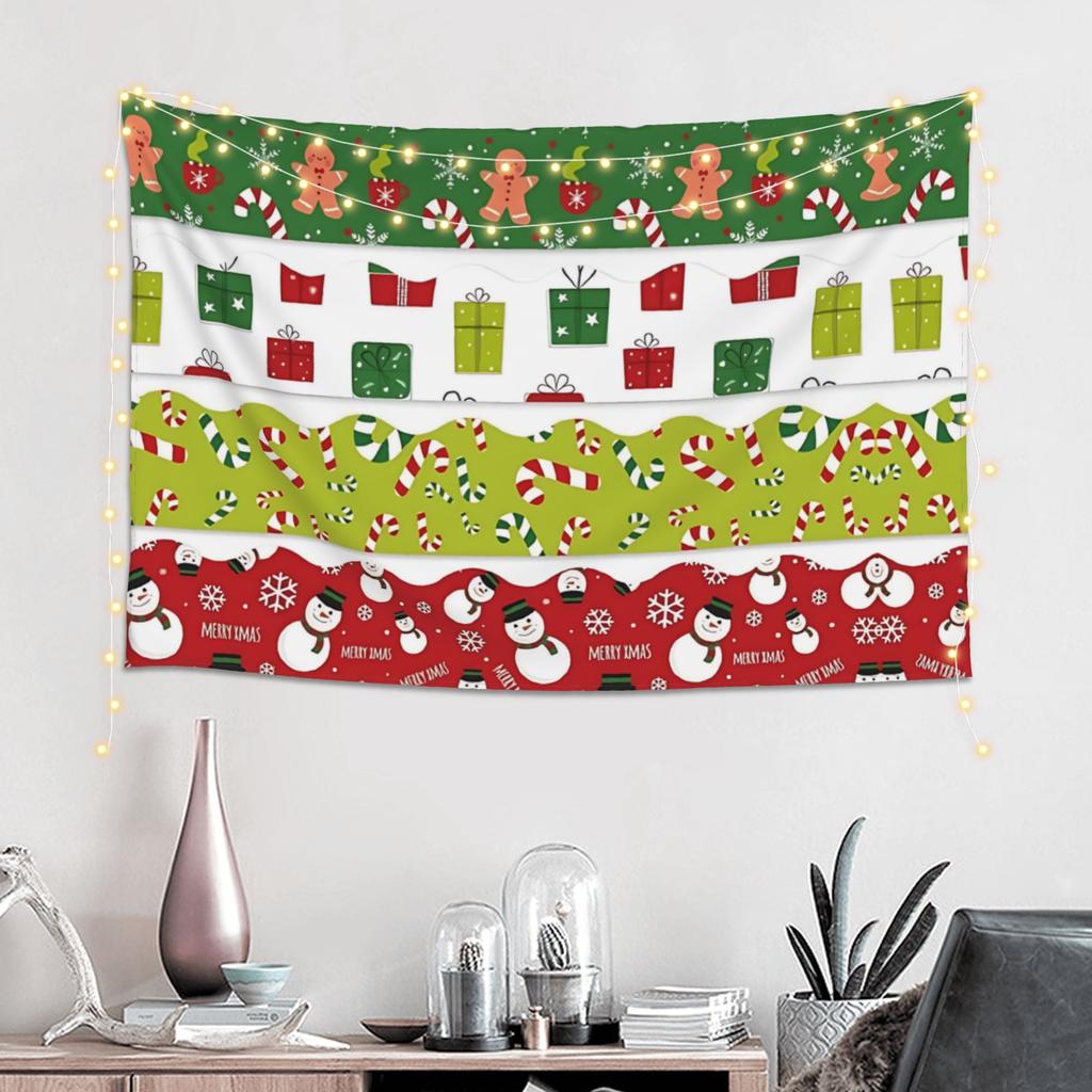 Christmas Knit Heart Pattern Tapestry Bedroom Decoration Wall Hanging Blanket Tapestry Cool Stuff For Room
