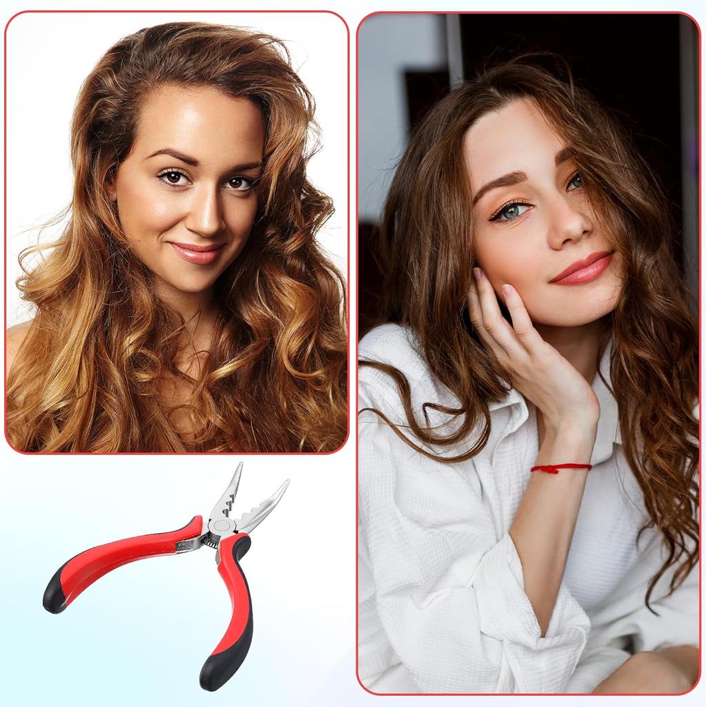 3 Hole Hair Extension Plier Professional Micro Nano Ring Plier for Hair Styling Opener and Removal Tool