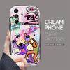 Roztomilý kreslený vzor s krémovou texturou Pouzdro s měkkým silikonovým zvlněným okrajem pro Samsung