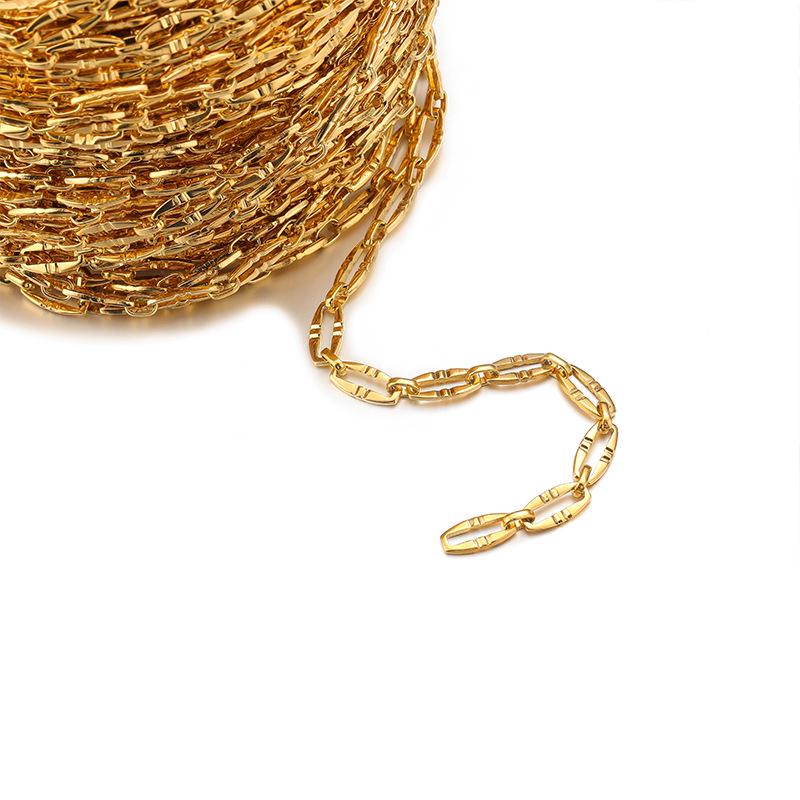 6.5mm Stainless Steel O-Link Handmade Hip Hop Men's Chain - DIY Jewelry Accessory