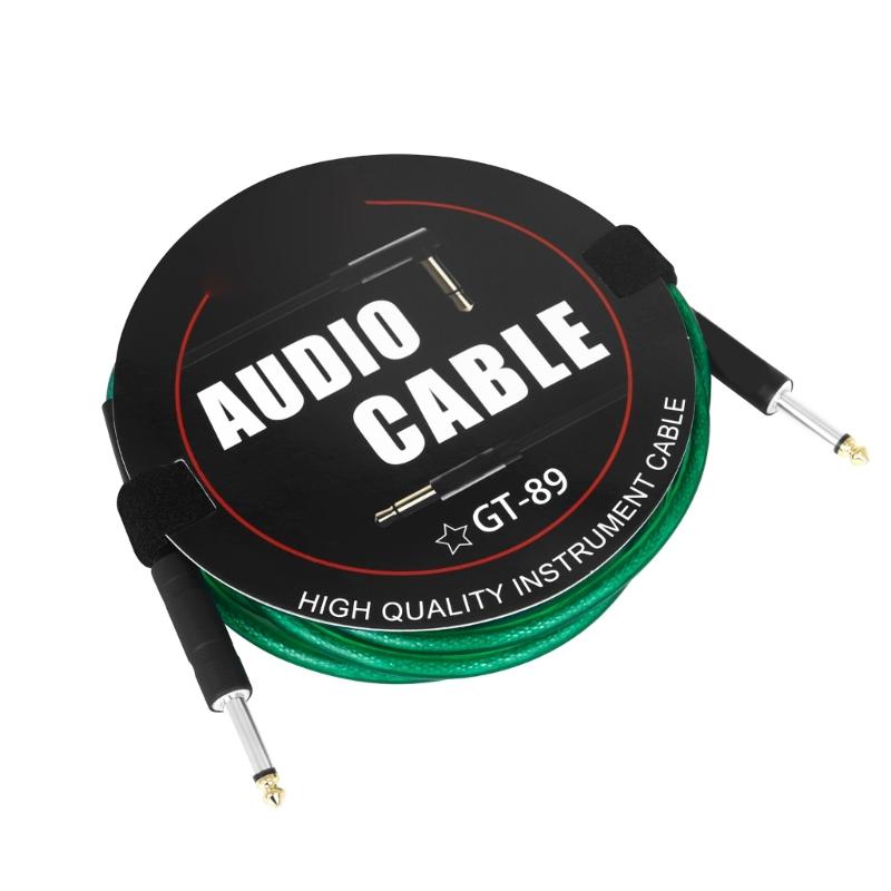 Guitar Lead/Instrument Cable Noiseless Plated 6.35mm Guitar Cable Guitar Keyboard Cord 1/4" Straight To Straight Angle