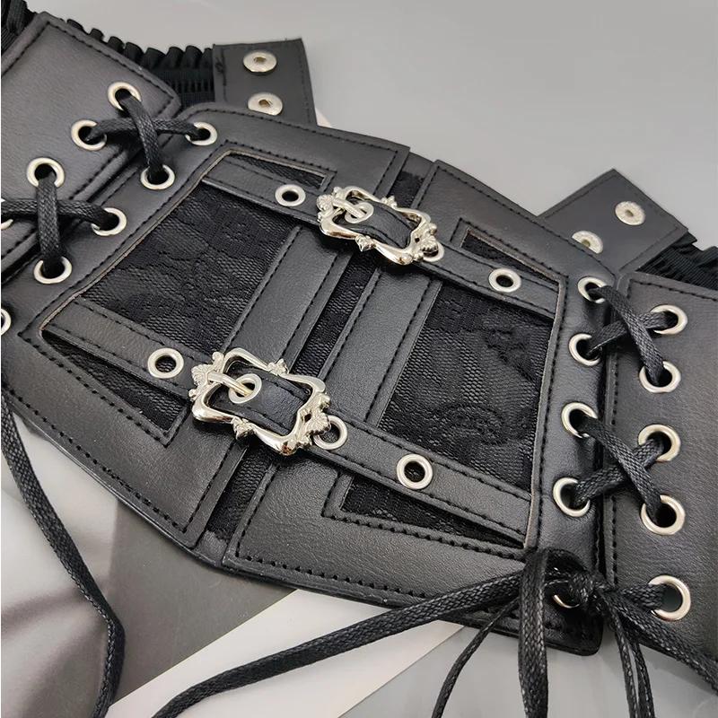 Damen Vintage Gotisches Spitze Elastischer Korsettgürtel Mode Einfarbige Kordel Punk-Accessoire Für Reife Damen Kleid Hemd Gürtel