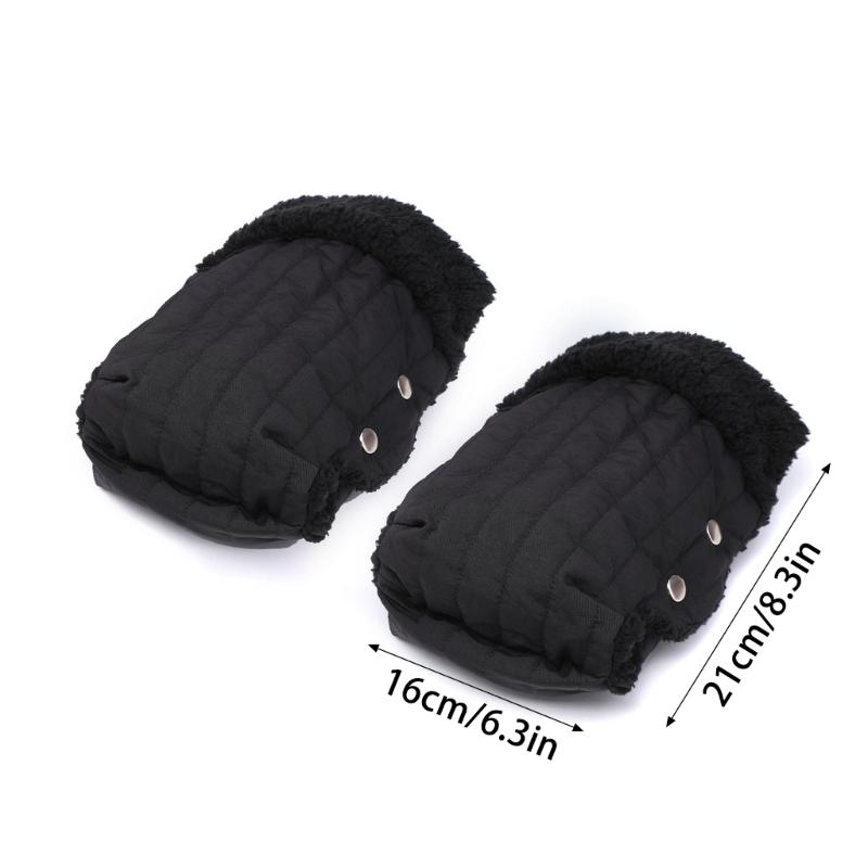 Soft Fleece Stroller Hand Warmer Insulated Infant Stroller Hand Gloves Convenient Open Close Stroller Hand Covers Gift