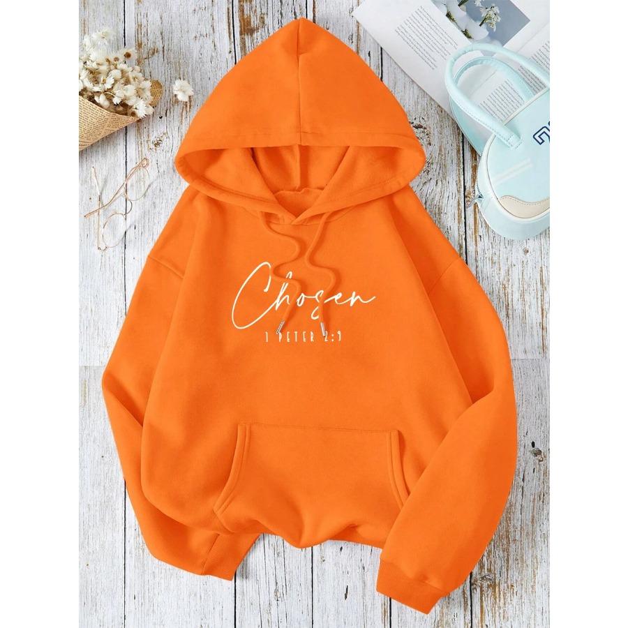 Auserwählt I Petrus Brief Grafikdruck Kapuzenpullover Herren Damen Neue Mode Hoodie Fleece Hip Hop Kleidung Harajuku Mode Hoodies Paar