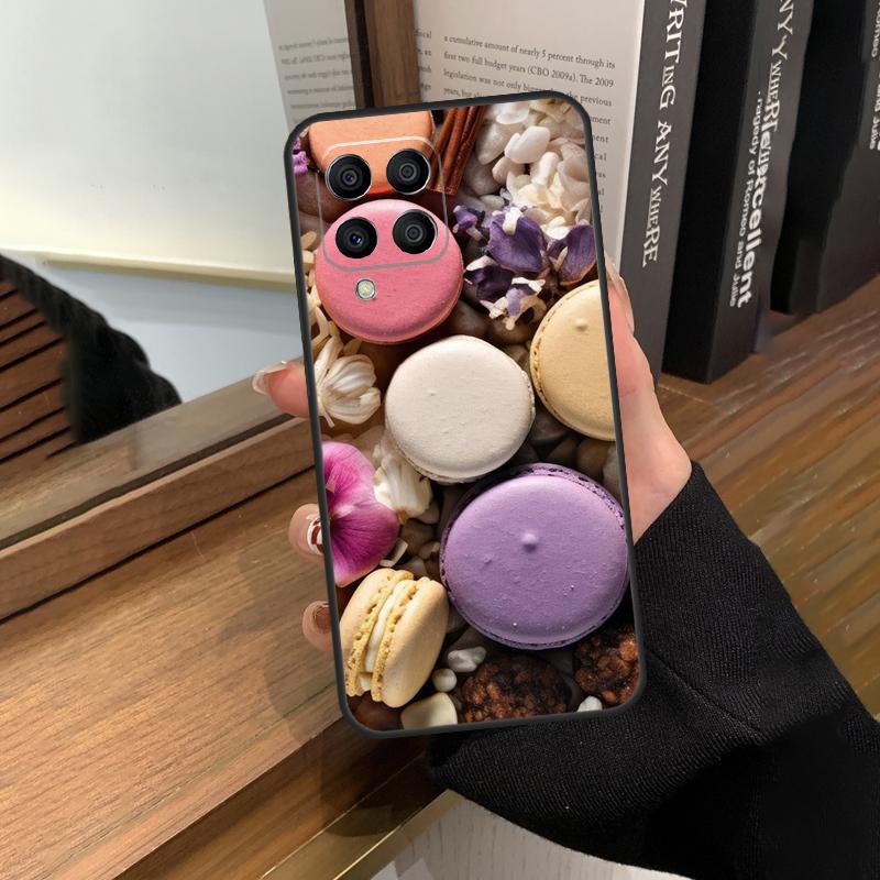 Dessert Ice Cream Macaron Food Case For Samsung Galaxy M56 M06 M16 M36 M52 M32 M12 M54 M34 M14 M35 M55 M15 M11 M31 M13 M53