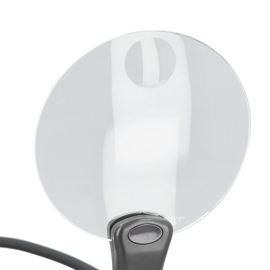 3X 10X Halslupe Rund Flexibler Schwanenhals Leselupe für Reparaturen Nähen Schwarz