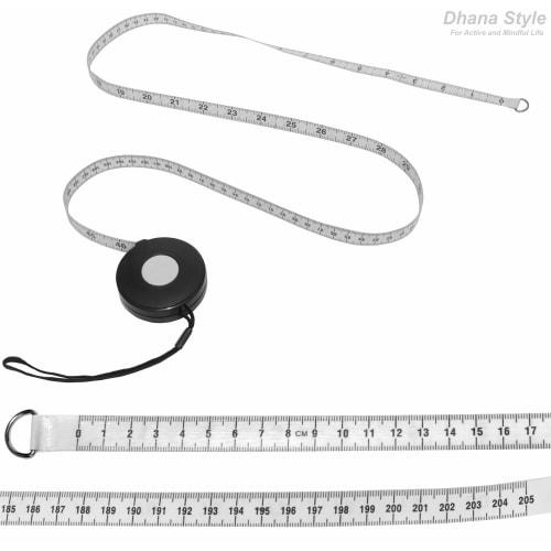 Tape Measure with One-Touch Rewind Button, Automatic Rewind, Lightweight, Compact, Slim, Portable, Roll Measure, Ruler, Double-Sided Graduations, 200c