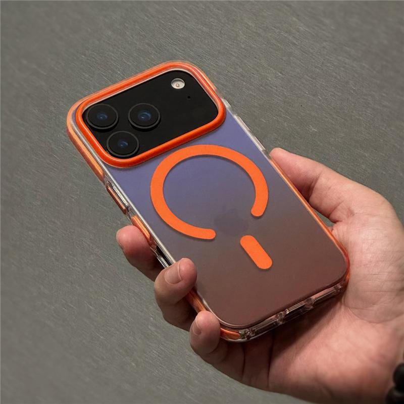 Gradient Color Matte Shockproof for Magsafe Case For iPhone 17 Air 16Pro 17Pro Max Wireless Charge Magnetic Hard Back Cover
