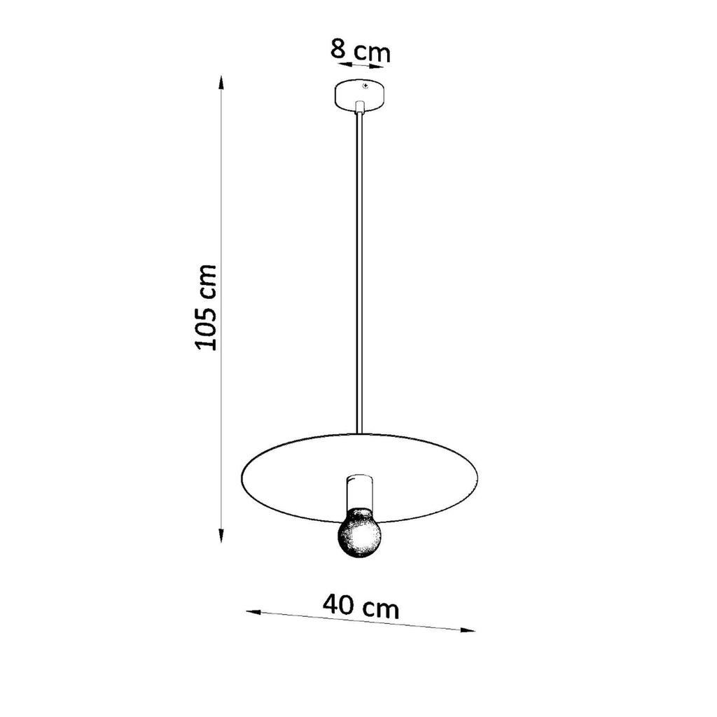 Lampa Wisząca Flavio 1 E27 Czarny Sollux Sl.0853