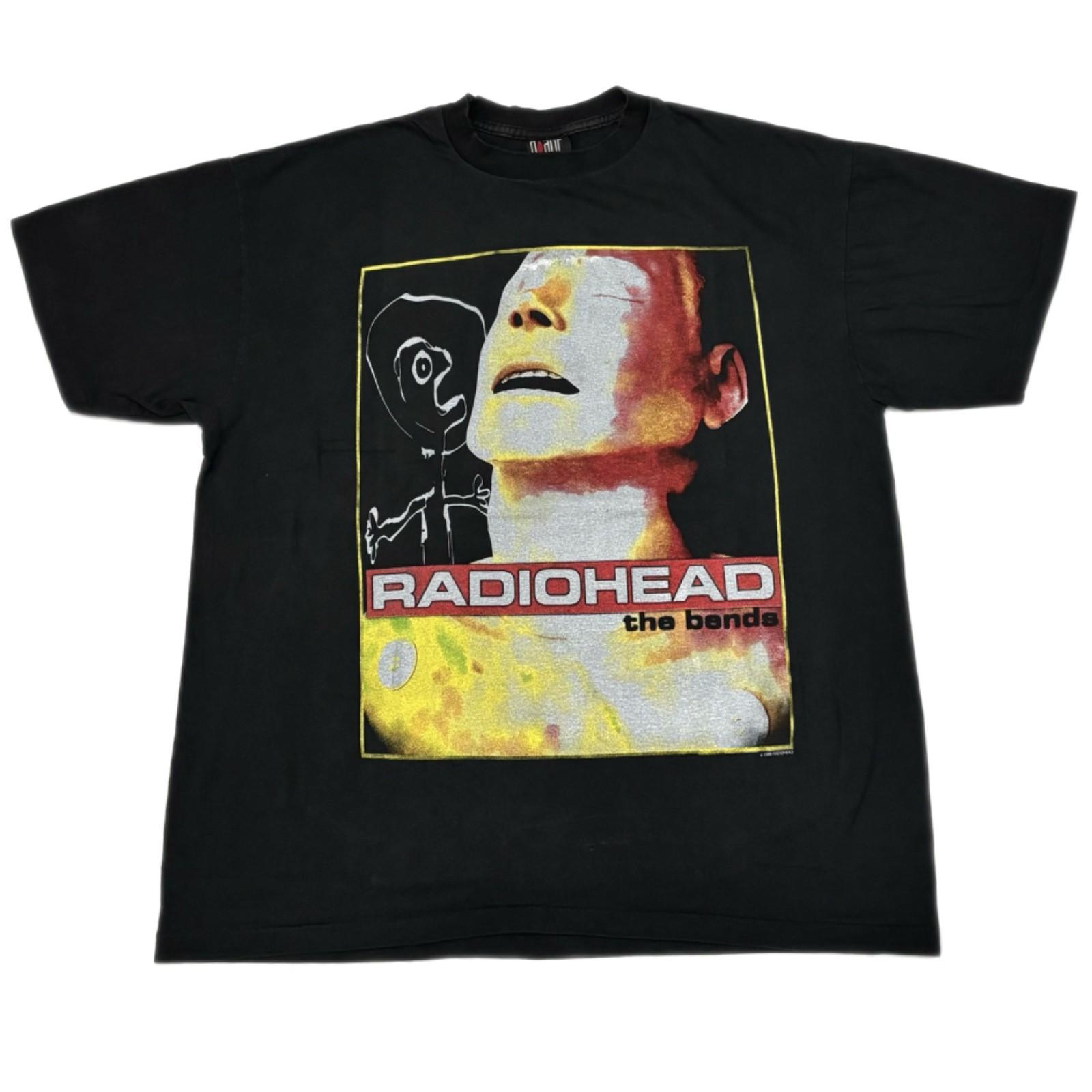 Vintage Radiohead The Bends UK 1995 Tour 90s Band Concert RARE XL Shirt REPRINT XXXL