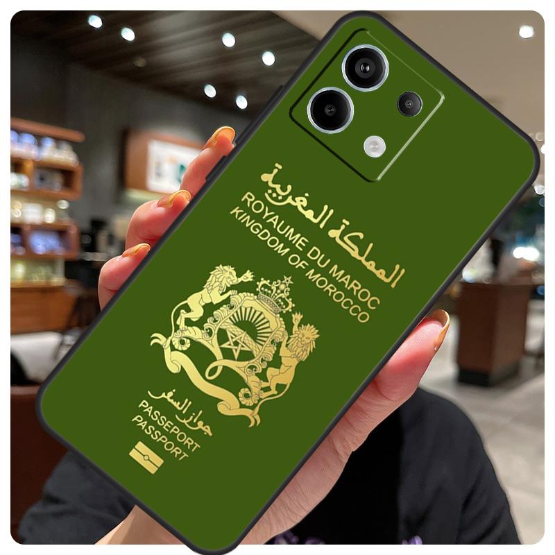 Morocco Flag Coat Of Arms Symbol Case For Xiaomi Redmi Note 13 12 9 10 11 14 15 Pro Plus Cover For Redmi 14C 10C 12C 13C 15 C